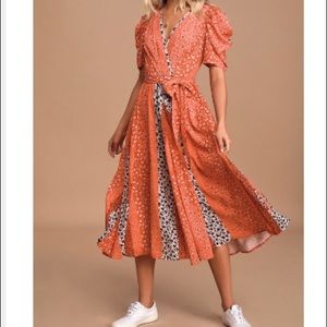 Lulus floral print wrap dress